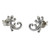 Sterling Silver Chameleon Button Earrings from Thailand 'Chameleon'