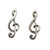 Musical Sol Key Note G Clef Earrings in 925 Sterling Silver 'Sol Key'