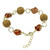 Hand Crafted Golden Grass and Agate Link Bracelet 'All Aglow'