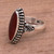 Sterling Silver and Carnelian Ring 'Fire and Courage'