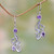 Silver and Amethyst Dangle Earrings from Bali 'Vineyard Grapes'