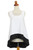 Women's White and Black Woven Cotton Tank Top 'White Orchid'