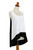Women's White and Black Woven Cotton Tank Top 'White Orchid'