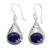 Fair Trade Lapis Lazuli and Sterling Silver Earrings 'Royal Grandeur'