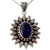 Artisan Crafted Lapis Lazuli and Silver Pendant Necklace 'Royal Allure'