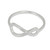 Women's Brushed Sterling Silver Infinity Symbol Ring 'Into Infinity'
