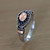 Balinese Silver Ring with 18 Karat Gold Plated Accents 'Heart of Fire'