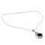 Indian Jali Style Silver Pendant Necklace with Lapis Lazuli 'Royal Grandeur'