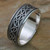 Sterling Silver Balinese Meditation Spinner Ring for Men 'Rolling Waves'