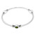 Peridot and Silver 925 Bangle Bracelet large 'Harmony of Three'