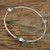 Silver and Onyx Balinese-Style Bangle Bracelet large 'Harmony of Three'