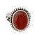 Enhanced Red Onyx and Sterling Silver Cocktail Ring 'Glowing Sunset'