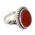 Enhanced Red Onyx and Sterling Silver Cocktail Ring 'Glowing Sunset'