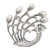 Sterling Silver Peacock Brooch Pin with Cultured Pearls 'Resplendent Peacock'