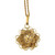 Gold Plated Silver Peruvian Filigree Flower Necklace 'Yellow Rose'