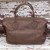 Mexican Brown Leather Travel Bag Lined with Inner Pocket 'Let's Go in Brown'