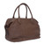 Mexican Brown Leather Travel Bag Lined with Inner Pocket 'Let's Go in Brown'