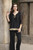 Black Beaded Gota Embroidery Cotton Blend Tunic from India 'Midnight Jewels'