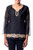 Black Beaded Gota Embroidery Cotton Blend Tunic from India 'Midnight Jewels'