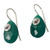 Fair Trade Green Onyx Drop Earrings from India 'Nature's Spell'