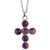 Artisan Crafted Amethyst Cross on Mexican Silver Necklace 'Spiritual Serenity'