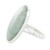 Handcrafted Minimalist Light Green Jade and Silver Ring 'Pale Green Tonalities'