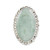 Guatemalan Hand Crafted Light Green Jade and Silver Ring 'Pale Dahlia'