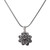 Floral Sterling Silver Garnet Pendant Necklace 'Sacred Red Lotus'