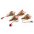 Handcrafted Golden Papier Mache Bird Ornaments set of 4 'Peace and Joy'