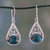 Handcrafted Sterling and Composite Turquoise Dangle Earrings 'Divine Sky'