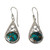 Handcrafted Sterling and Composite Turquoise Dangle Earrings 'Divine Sky'