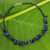 Fair Trade Lapis Lazuli Bead Necklace with Silver Clasp 'Bold in Blue'