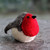 Hand Crafted Wool Holiday Tree Top Bird from India 'Robin's Delight'