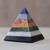Artisan Crafted Seven Gem Pyramid Sculpture from the Andes 'Positive Spirituality'