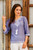 India Blue Cotton Chambray Tunic with Dori Embroidery 'Dori Delight'