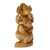 Hinduism Lord on Mouse Hand Carved Wood Statuette 'Ganesha Lord of Knowledge'