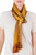 Ocher and Copper Hand Woven Rayon Scarf 'Iridescent Ocher'