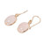 Rose Quartz Dangle Earrings with 18k Rose Gold Plate 'Morning Rose'