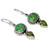 Peridot and Sterling Silver Dangle Earrings from India 'Spring Green'