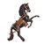 Cedar and Leather Horse Sculpture Carved by Hand 'Proud Horse'