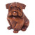 Hand Carved Wood Bulldog Puppy Sculpture from Bali 'Curious Bulldog'