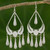 Handcrafted Sterling Silver Chandelier Earrings 'Mystic Rain'