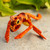 Red Orange Alebrije Style Frog Sculpture Crafted by Hand 'Orange Oaxaca Frog'