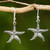 Artisan Crafted Sea Theme Silver Hook Earrings from Thailand 'Starfish'