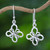 Hand Crafted Thai Sterling Silver Dangle Hook Earrings 'Endless Ribbon'