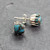 Sterling Silver Stud Earrings with Composite Turquoise 'Ocean Sky'