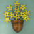 Yellow Flower Iron Wall Sculpture Crafted by Hand 'Black-Eyed Susan'