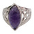 Artisan Crafted Modern Silver and Amethyst Ring for Men 'Modern Man'