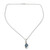 Sterling Silver Necklace with Blue Topaz and Chalcedony 'Modern Romance'