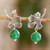 Sterling Silver Cilantro Leaf Earrings 'Singular Cilantro'